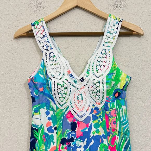 LILLY PULITZER Largo Shift Dress Multicolor Palm Leaves Tropical NWT - Picture 4 of 12